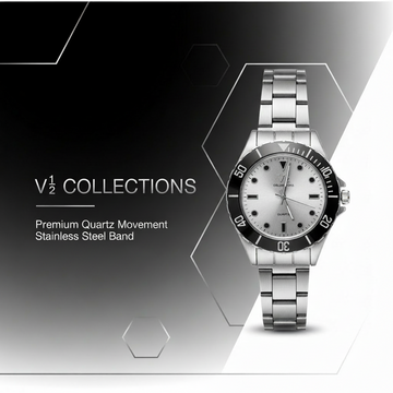 VZ Aurelia Silver Black Round Man Watch